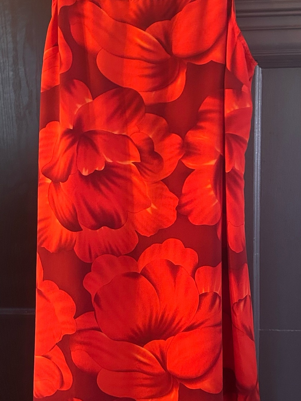 Bold Red Floral Dress - Women's